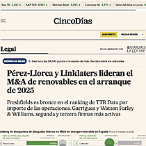 Prez-Llorca y Linklaters lideran el M&A de renovables en el arranque de 2025